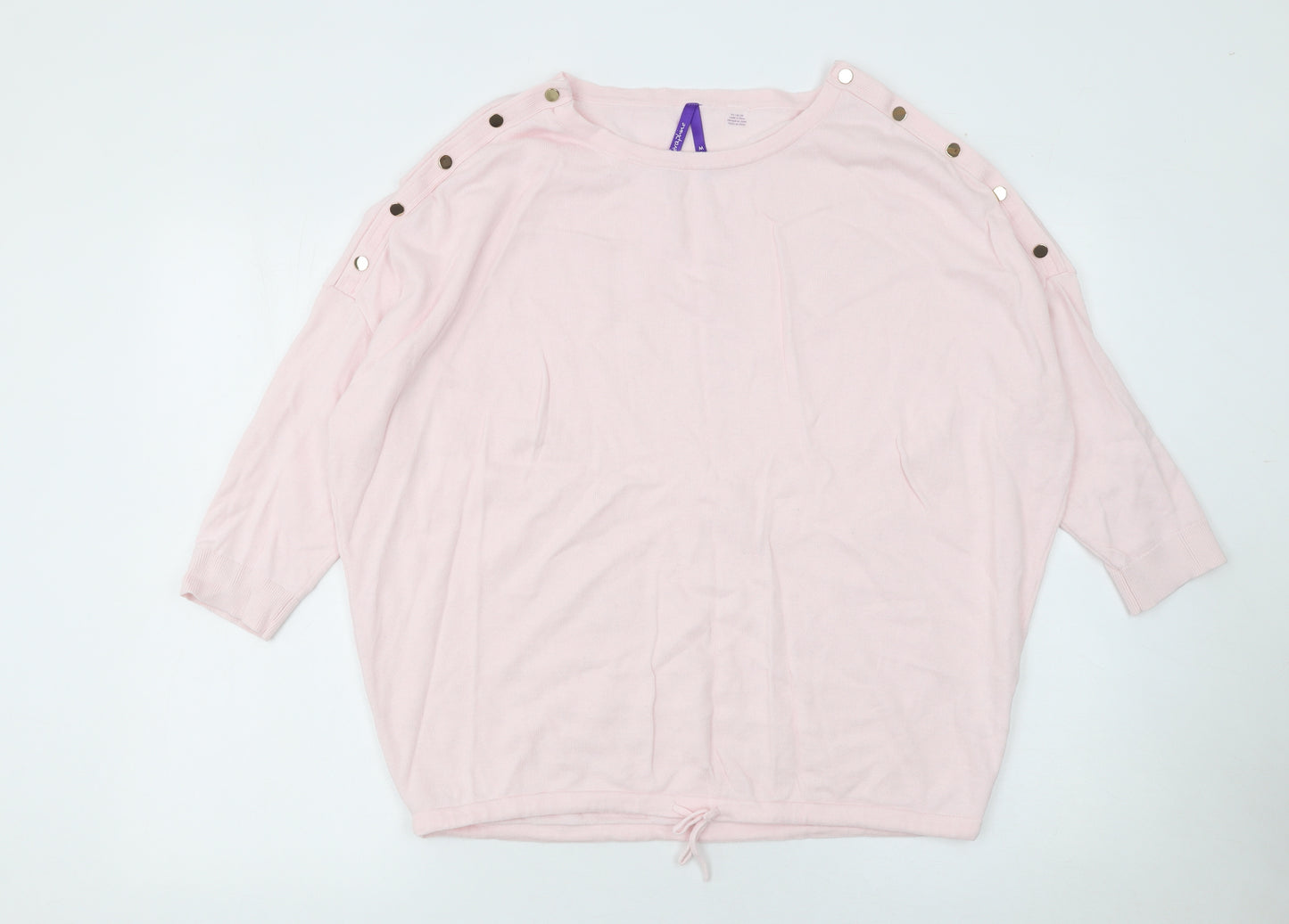 Séraphine Women's Pink 3/4 Sleeve Cotton Pullover Jumper Maternity M