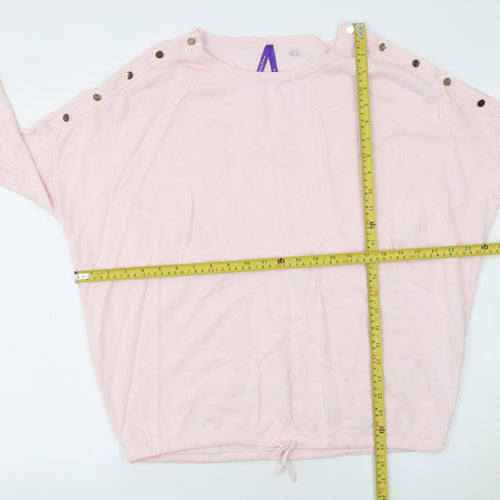 Séraphine Women's Pink 3/4 Sleeve Cotton Pullover Jumper Maternity M