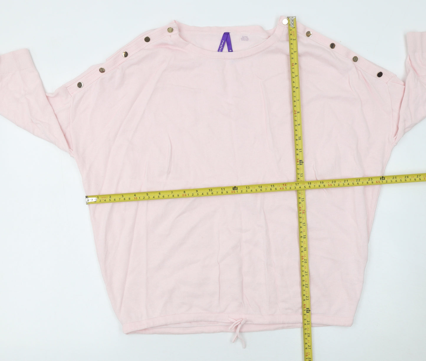 Séraphine Women's Pink 3/4 Sleeve Cotton Pullover Jumper Maternity M