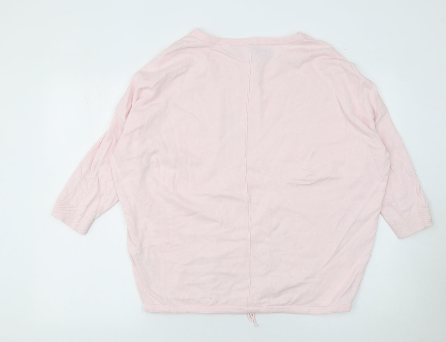 Séraphine Women's Pink 3/4 Sleeve Cotton Pullover Jumper Maternity M