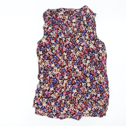 Vero Moda Womens Multicoloured Floral Sleeveless Tunic Blouse XS