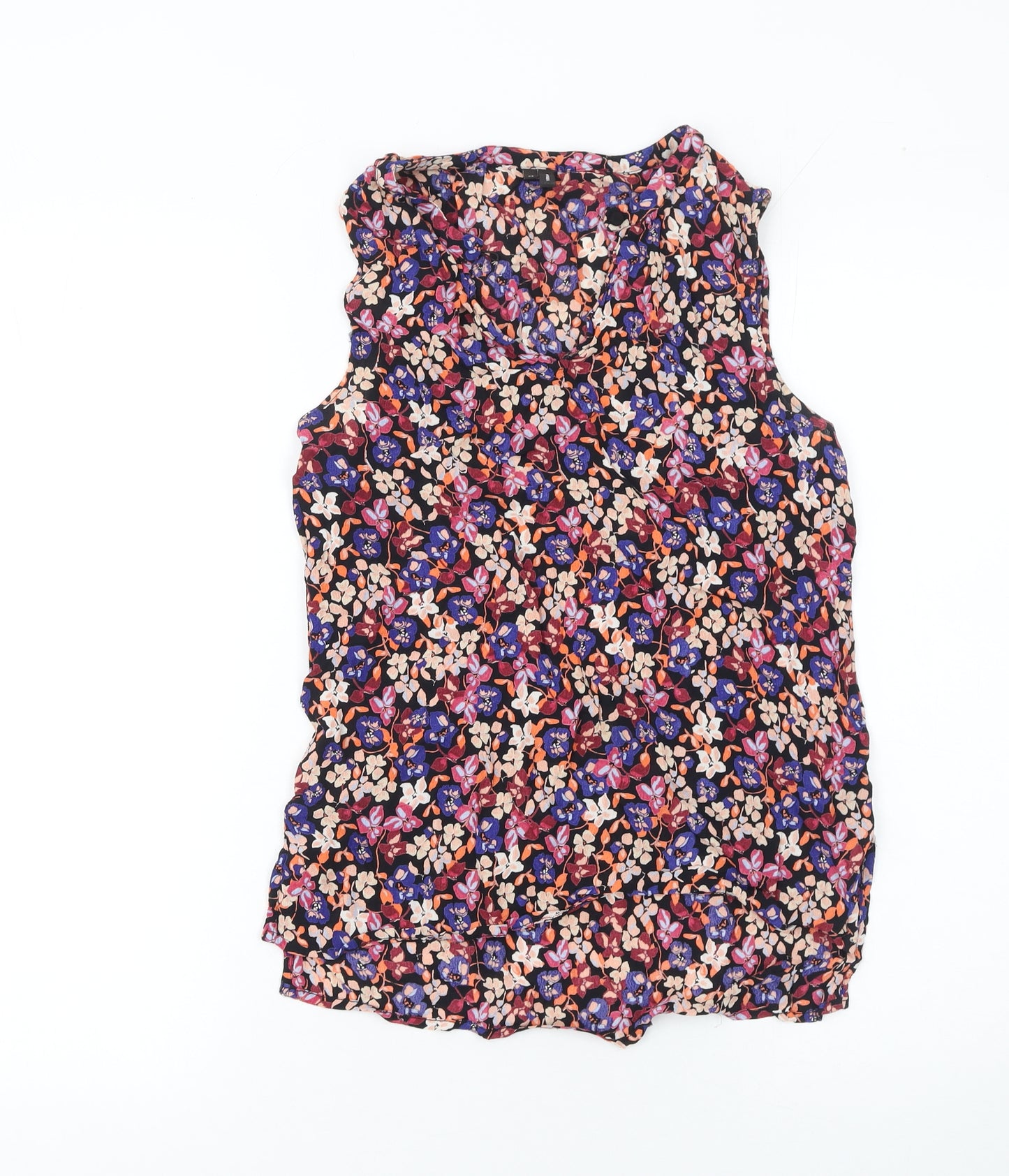 Vero Moda Womens Multicoloured Floral Sleeveless Tunic Blouse XS