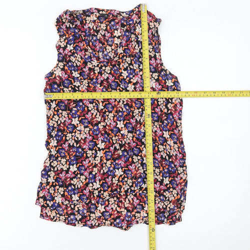 Vero Moda Womens Multicoloured Floral Sleeveless Tunic Blouse XS
