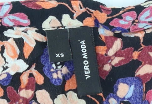 Vero Moda Womens Multicoloured Floral Sleeveless Tunic Blouse XS