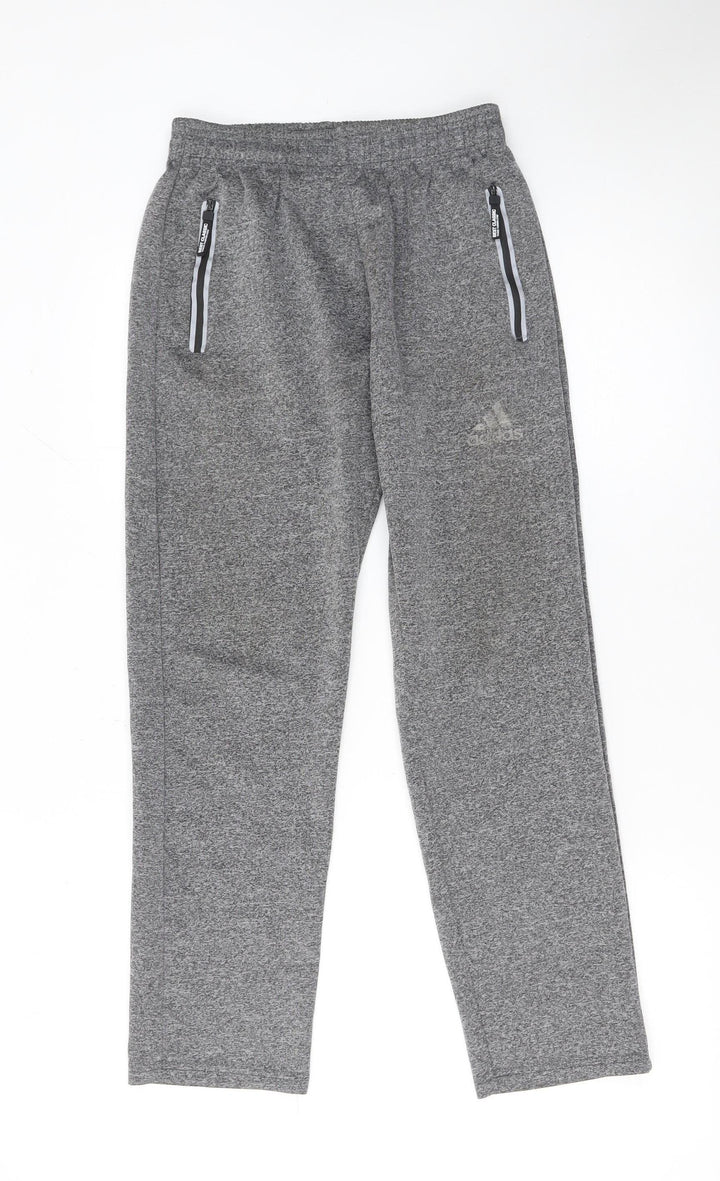 Adidas Boys Grey XL Jogger Sweatpants with Zip Pockets PSG Edition