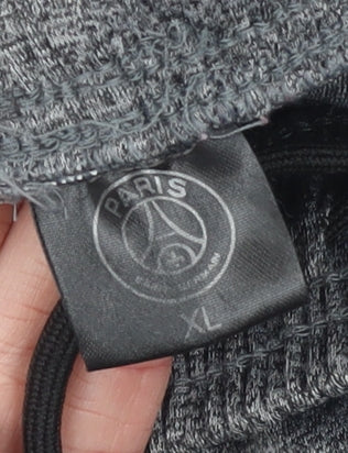 Adidas Boys Grey XL Jogger Sweatpants with Zip Pockets PSG Edition