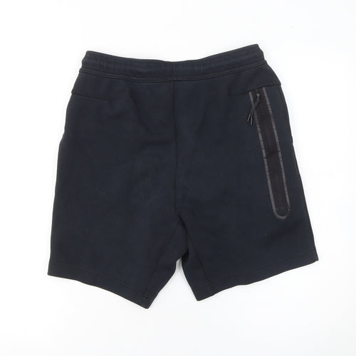 Nike Men’s Black Sweat Shorts Size S Elastic Waist Drawstring Logo