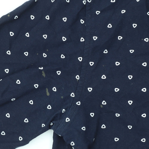 XV Kings Men’s Blue Geometric Cotton Long Sleeve Button-Up Shirt L