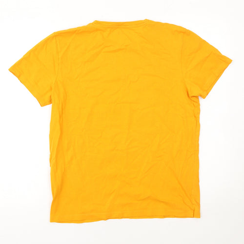 Jack & Jones Men's Yellow Urban Core Graphic T-Shirt Medium
