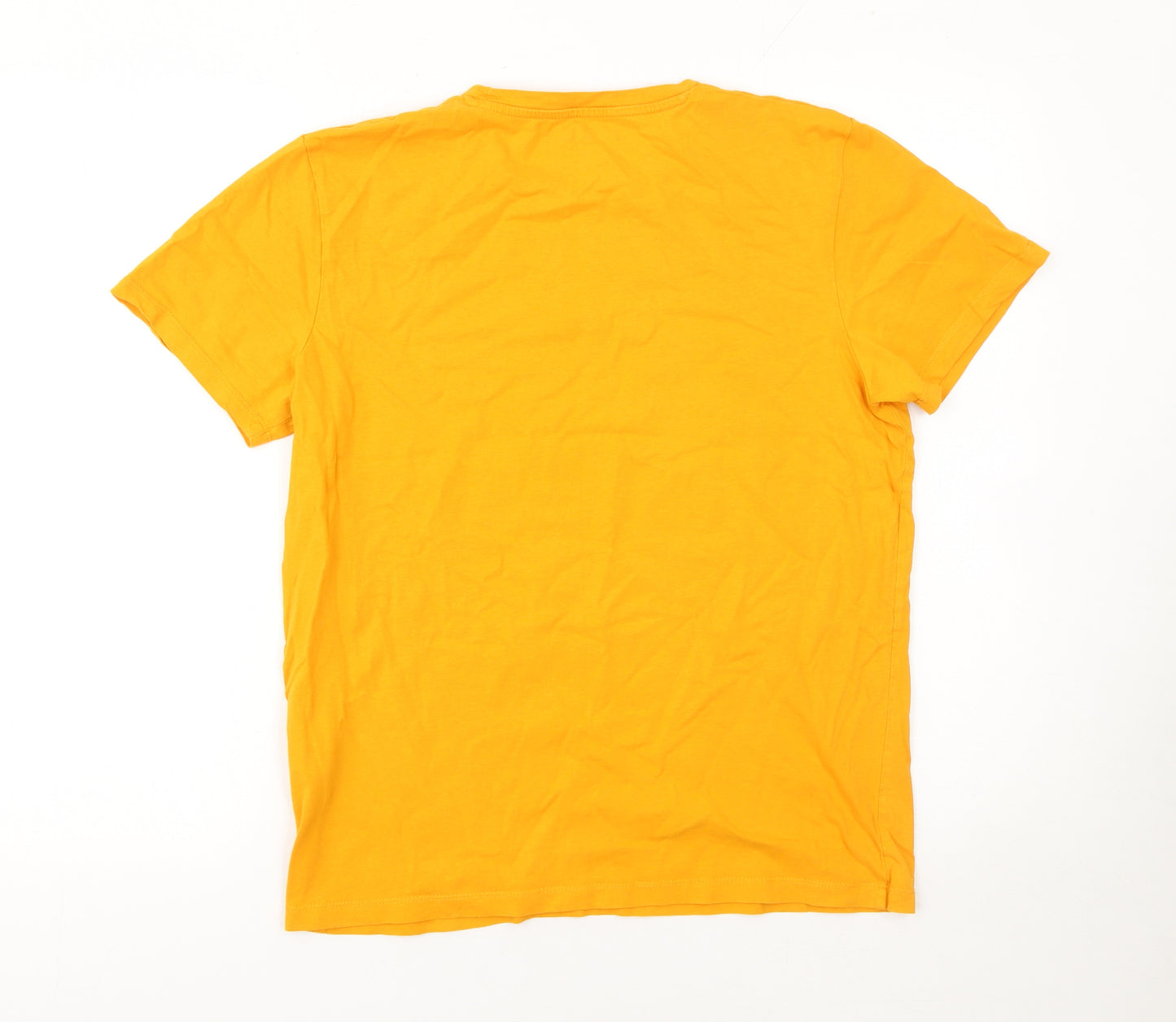 Jack & Jones Men's Yellow Urban Core Graphic T-Shirt Medium