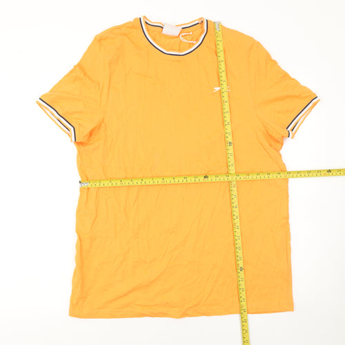 Slazenger Men's Orange Cotton Crew Neck Short Sleeve T-Shirt M