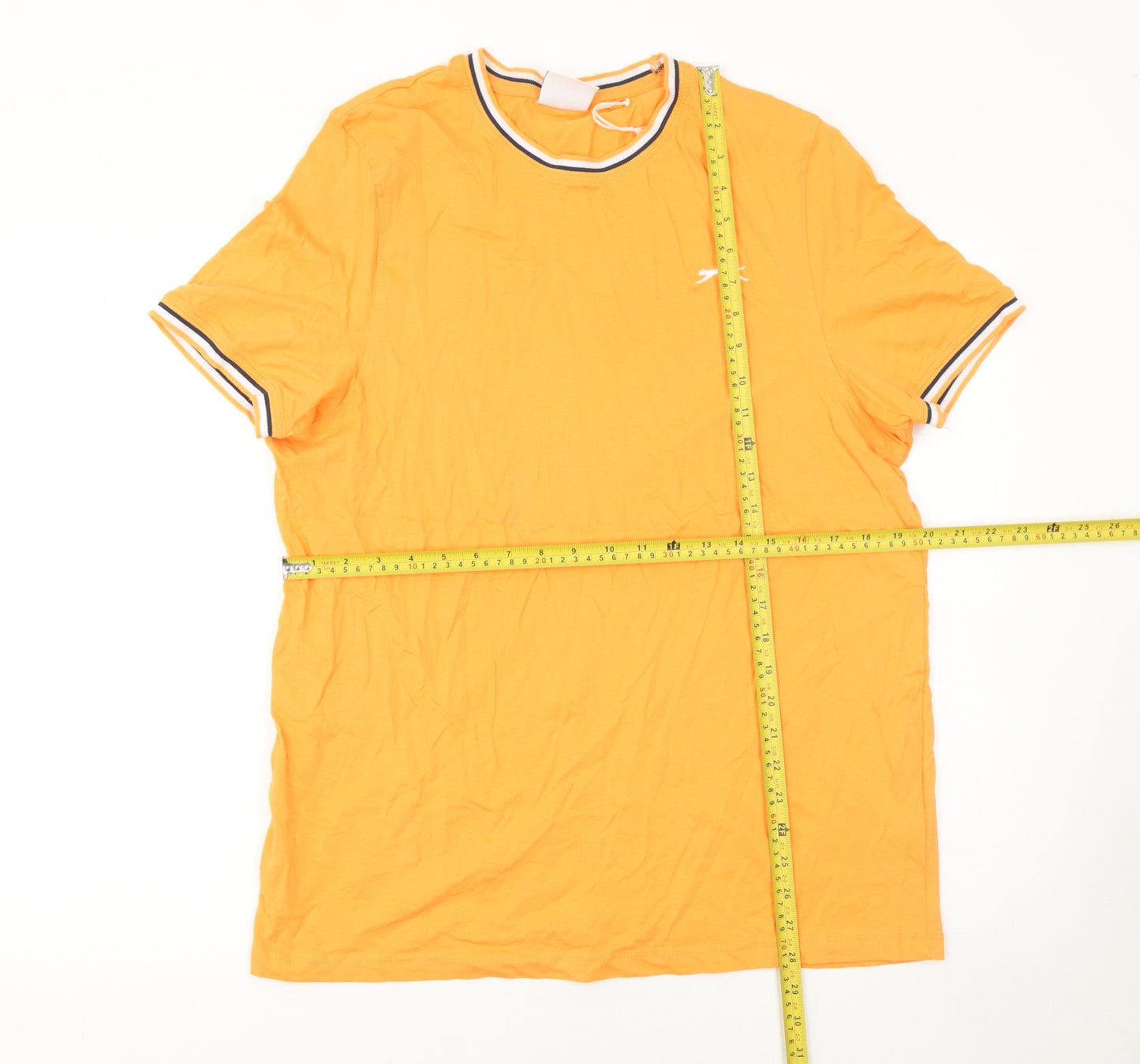 Slazenger Men's Orange Cotton Crew Neck Short Sleeve T-Shirt M