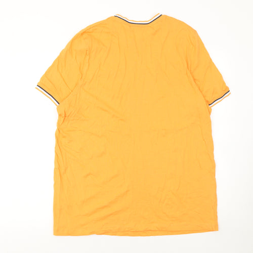 Slazenger Men's Orange Cotton Crew Neck Short Sleeve T-Shirt M