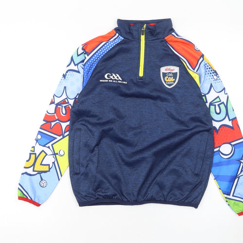 McKeever Boys Blue GAA 1/4 Zip Pullover Sweatshirt 3-4 Years