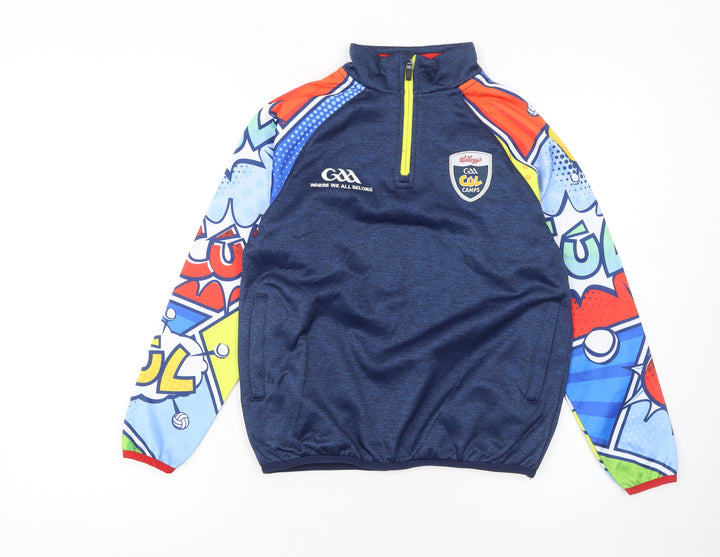 McKeever Boys Blue GAA 1/4 Zip Pullover Sweatshirt 3-4 Years