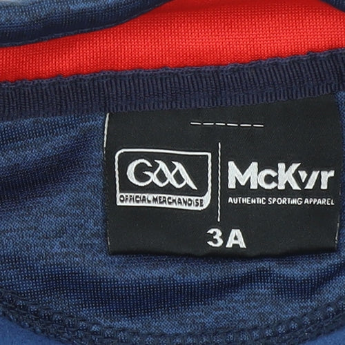 McKeever Boys Blue GAA 1/4 Zip Pullover Sweatshirt 3-4 Years