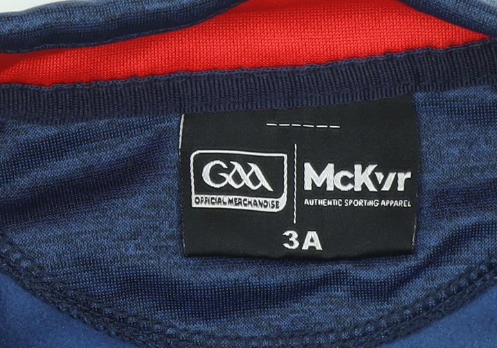 McKeever Boys Blue GAA 1/4 Zip Pullover Sweatshirt 3-4 Years
