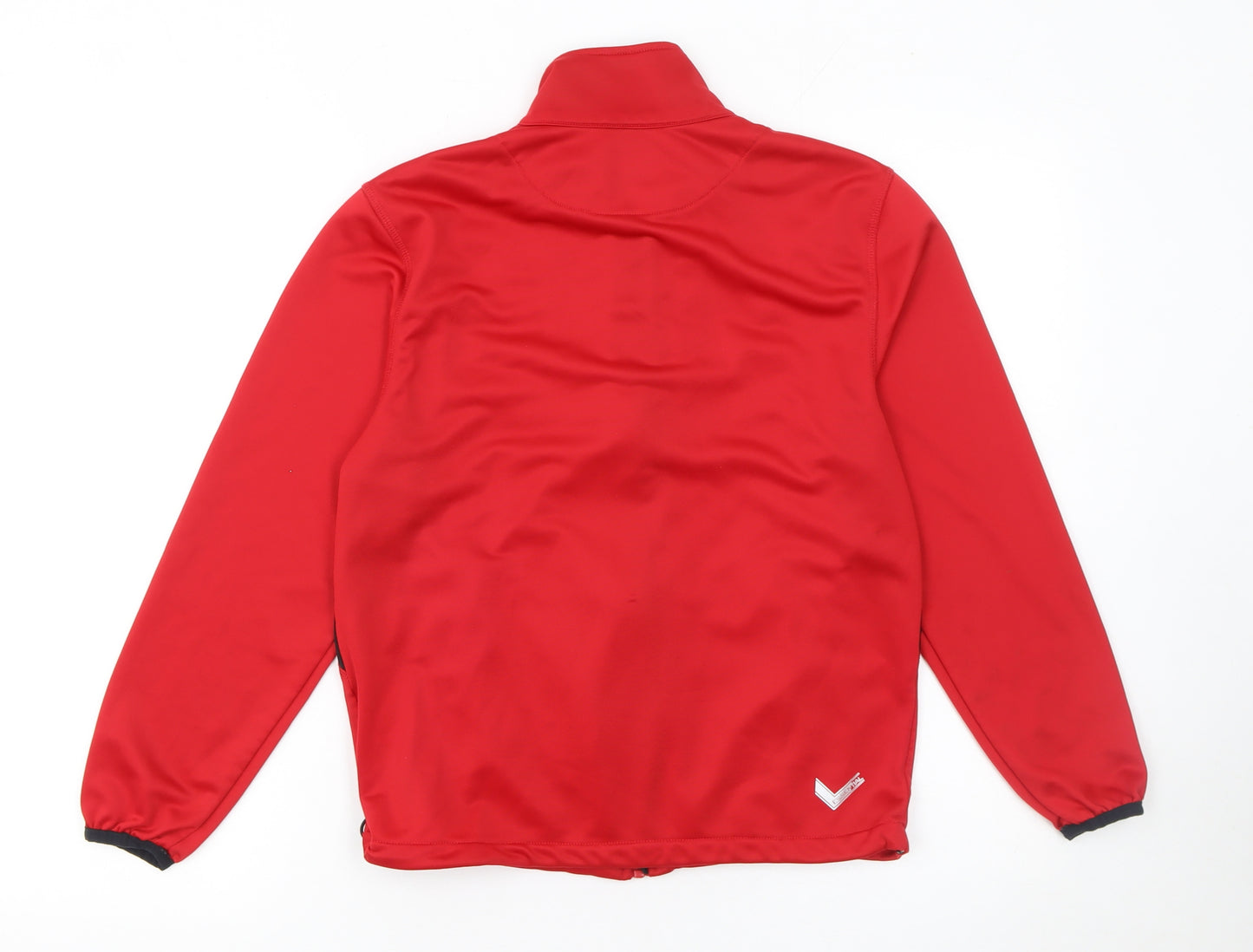Hummel Boys Red Track Jacket 12 Years Polyester Full Zip Sports Top