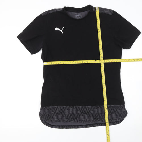 Puma Men’s Black Geometric Panel Crew Neck T-Shirt Size L