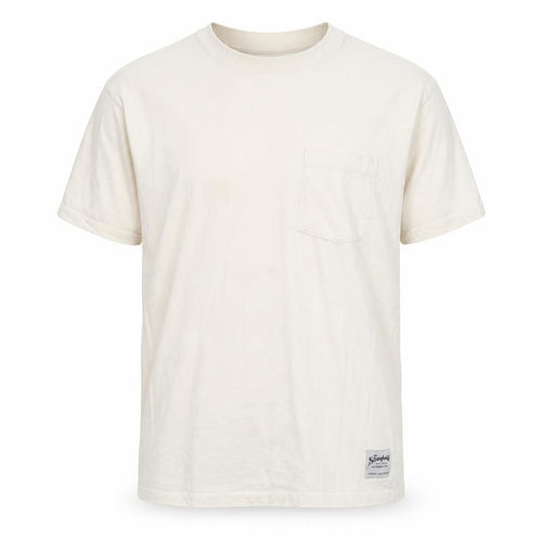 The Stronghold Men's Ivory Cotton Short Sleeve Crew Neck T-Shirt M