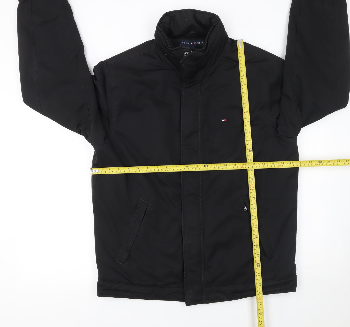 Tommy Hilfiger Men's Black Polyester Lined Winter Jacket Size S