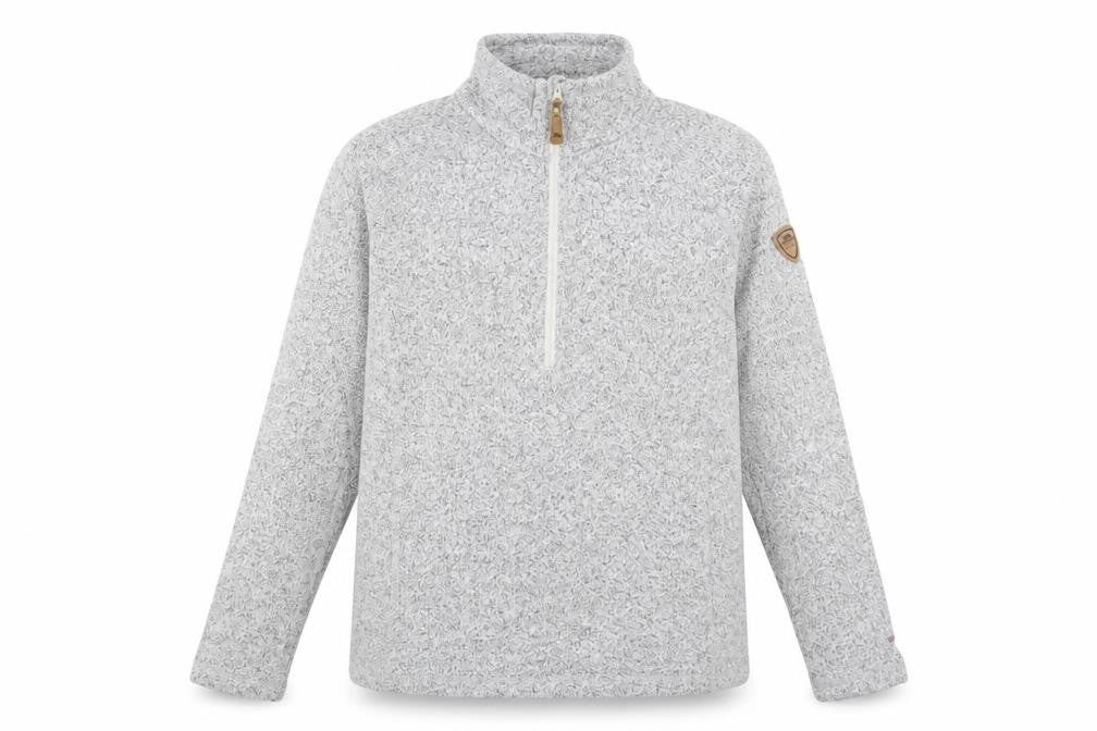 Front view of Trespass Women Grey 1/4 Zip Fleece Pullover Sweatshirt, size L, UK14