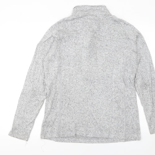 Trespass Women Grey 1/4 Zip Fleece Pullover Sweatshirt Size L UK14