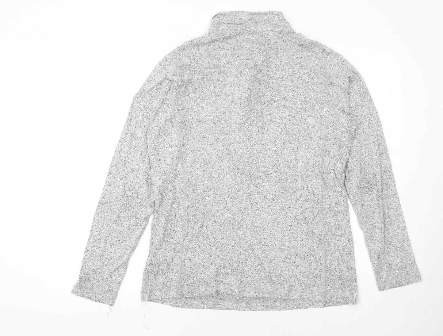 Trespass Women Grey 1/4 Zip Fleece Pullover Sweatshirt Size L UK14