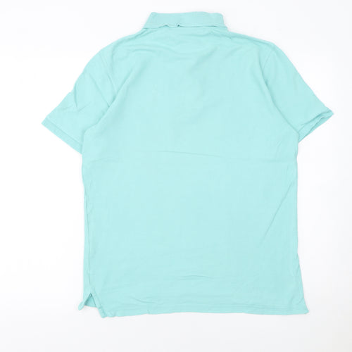 Psycho Bunny Unisex Blue Cotton Polo Shirt Size 4 Short Sleeve Classic Fit