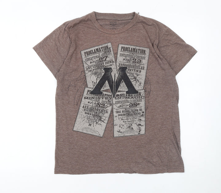Harry Potter Brown Ministry of Magic Women’s M Graphic T-Shirt