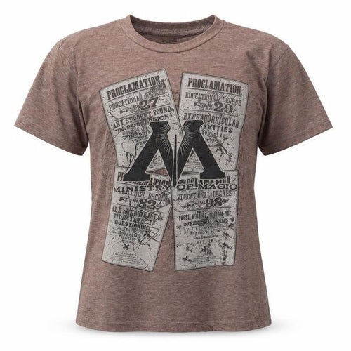 Harry Potter Brown Ministry of Magic Women’s M Graphic T-Shirt
