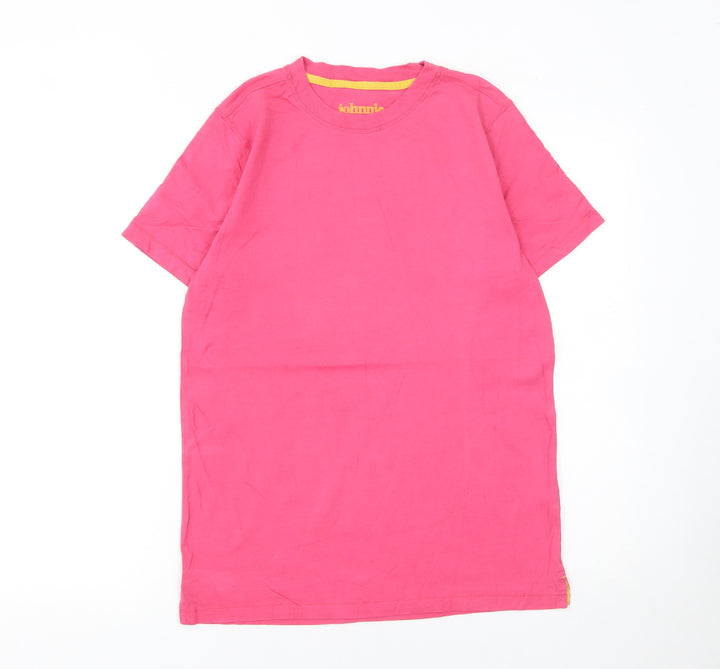 Johnnie b Girls Pink 13-14 Years Cotton Short Sleeve Crew Neck T-Shirt