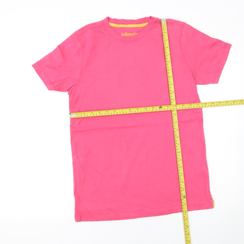 Johnnie b Girls Pink 13-14 Years Cotton Short Sleeve Crew Neck T-Shirt