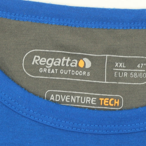 Regatta Men's Blue Adventure Tech Quick Dry T-Shirt 2XL