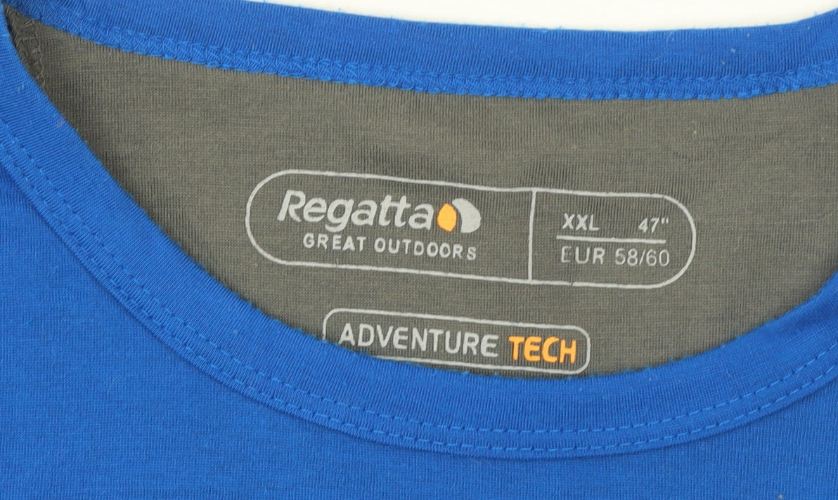 Regatta Men's Blue Adventure Tech Quick Dry T-Shirt 2XL