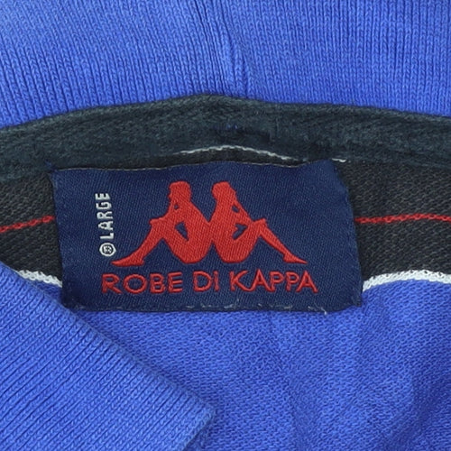 Robe Di Kappa Men's Blue Striped Cotton Polo Shirt L