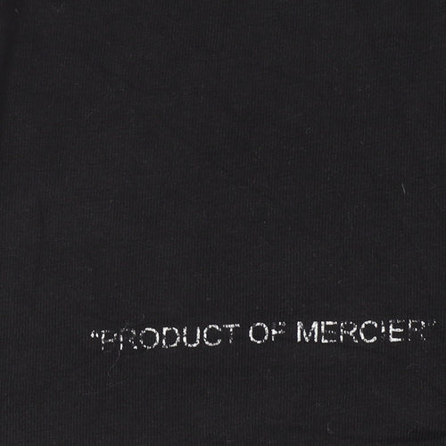 Mercier Men's Black XS Graphic Embroidered Cotton T-Shirt