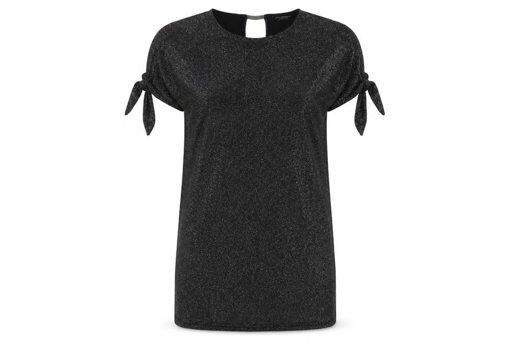 Front view of Dorothy Perkins Women's Black, size 14, Shift Party Dress