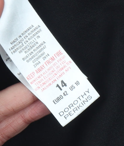 Dorothy Perkins Women's Black Size 14 Shift Party Dress
