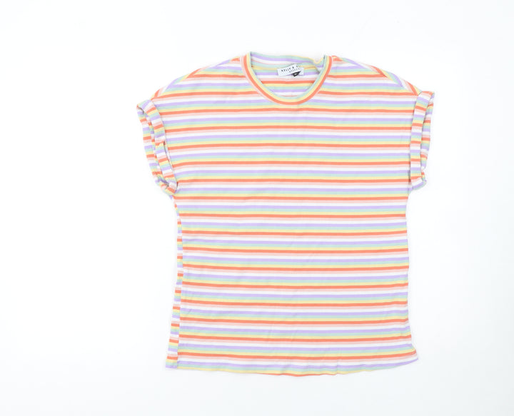 Kelly & Grace Women’s Multicoloured Striped Short Sleeve T-Shirt XL