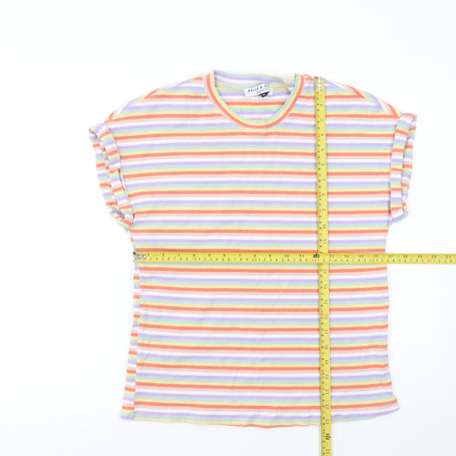 Kelly & Grace Women’s Multicoloured Striped Short Sleeve T-Shirt XL