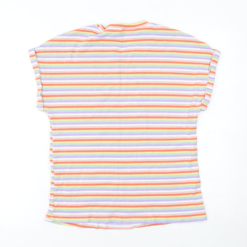 Kelly & Grace Women’s Multicoloured Striped Short Sleeve T-Shirt XL