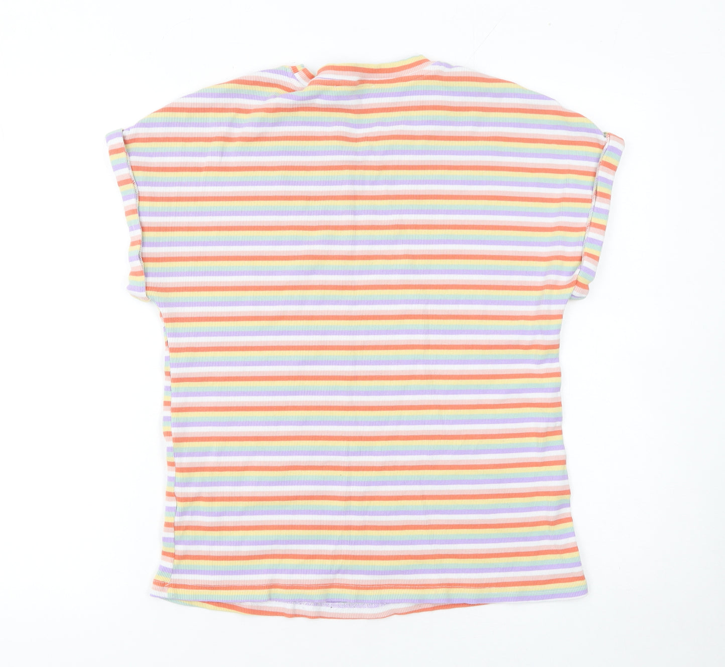 Kelly & Grace Women’s Multicoloured Striped Short Sleeve T-Shirt XL