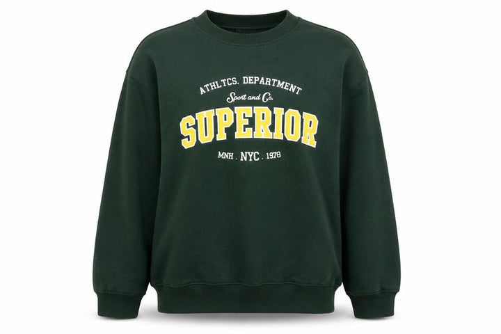Missguided Women's Green Superior Graphic Crew Neck Sweatshirt Size M