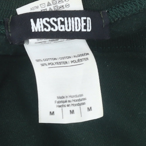 Missguided Women's Green Superior Graphic Crew Neck Sweatshirt Size M