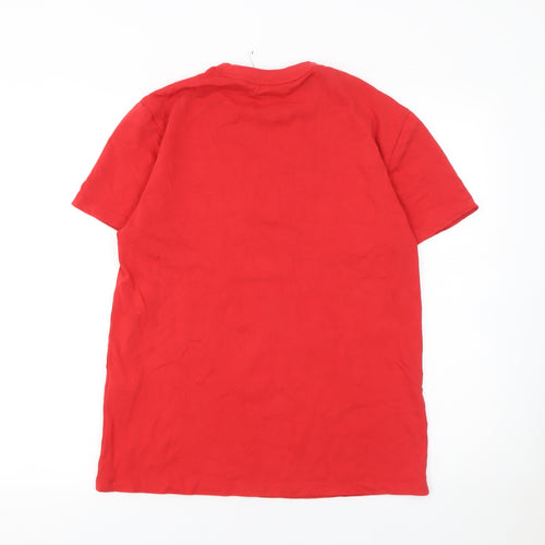 NBA Chicago Bulls Red Graphic T-Shirt Men S Cotton Short Sleeve