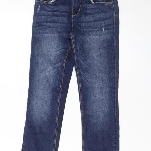 Zara Girls Blue Skinny Jeans 8 Years Cotton Stretch Denim Casual