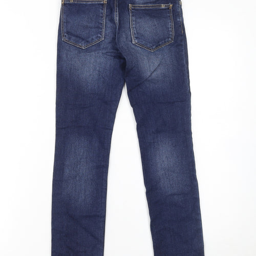 Zara Girls Blue Skinny Jeans 8 Years Cotton Stretch Denim Casual
