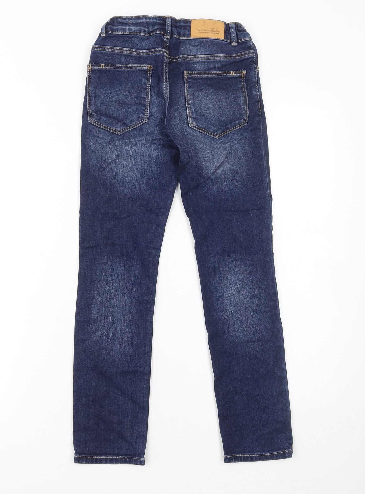 Zara Girls Blue Skinny Jeans 8 Years Cotton Stretch Denim Casual