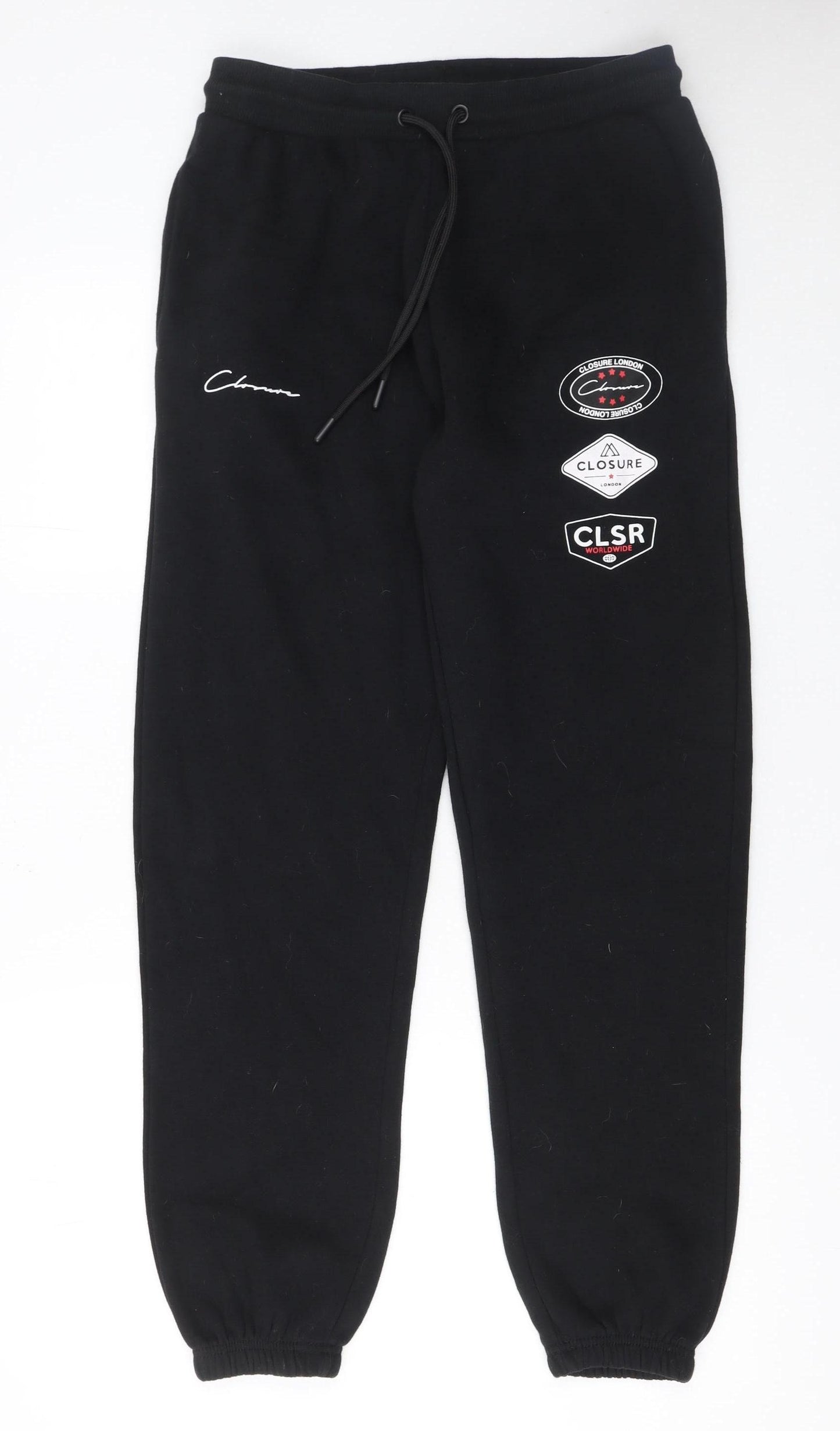 Closure LDN Men’s Black Logo Sweatpants Size M Tapered Fit